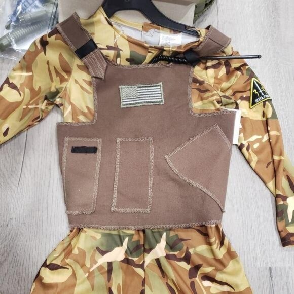 Delta Force Boys Camouflage halloween dress up Costume Set S (4-6) W Accessories - Picture 7 of 7